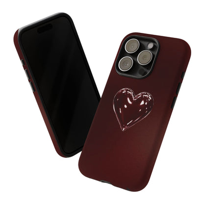 Dark Red Heart Tough Phone Case