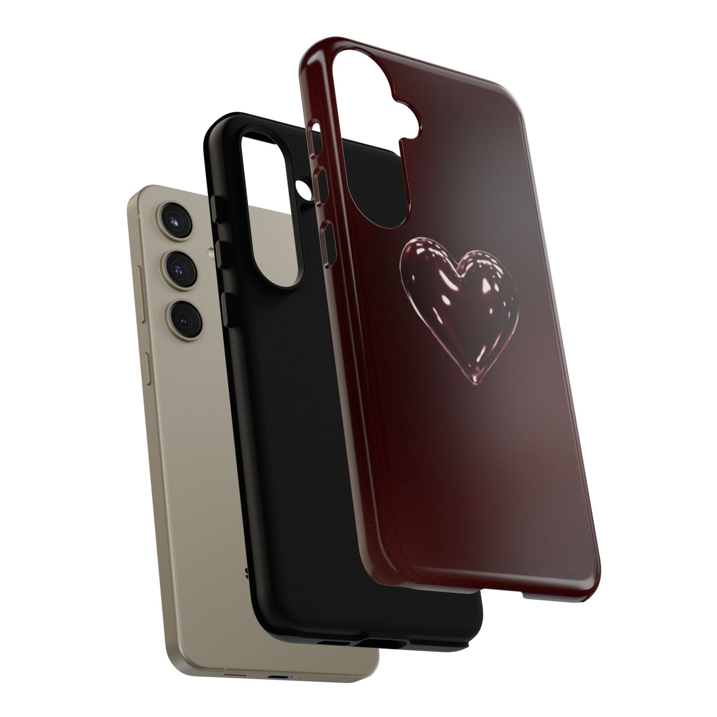 Dark Red Heart Tough Phone Case