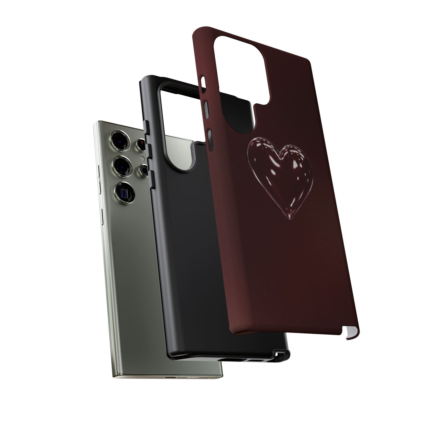 Dark Red Heart Tough Phone Case