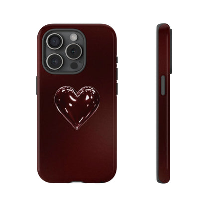 Dark Red Heart Tough Phone Case