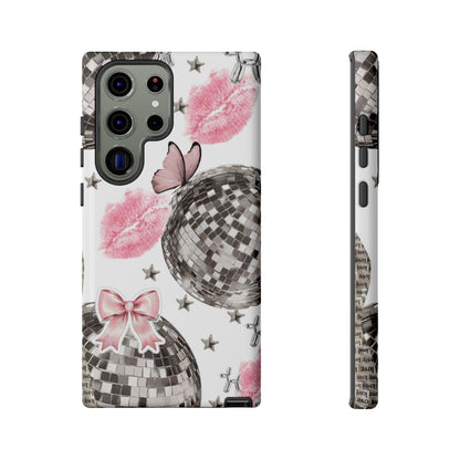 Disco Ball and Lip Marks Tough Phone Case