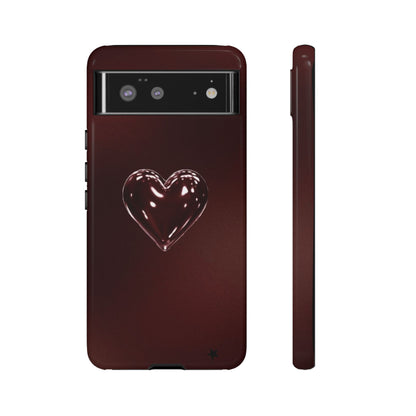 Dark Red Heart Tough Phone Case