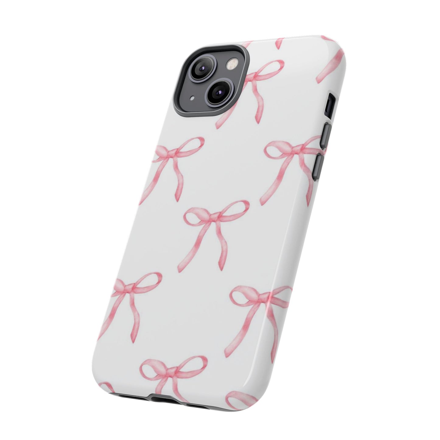 Pink Bows White Tough Phone Case