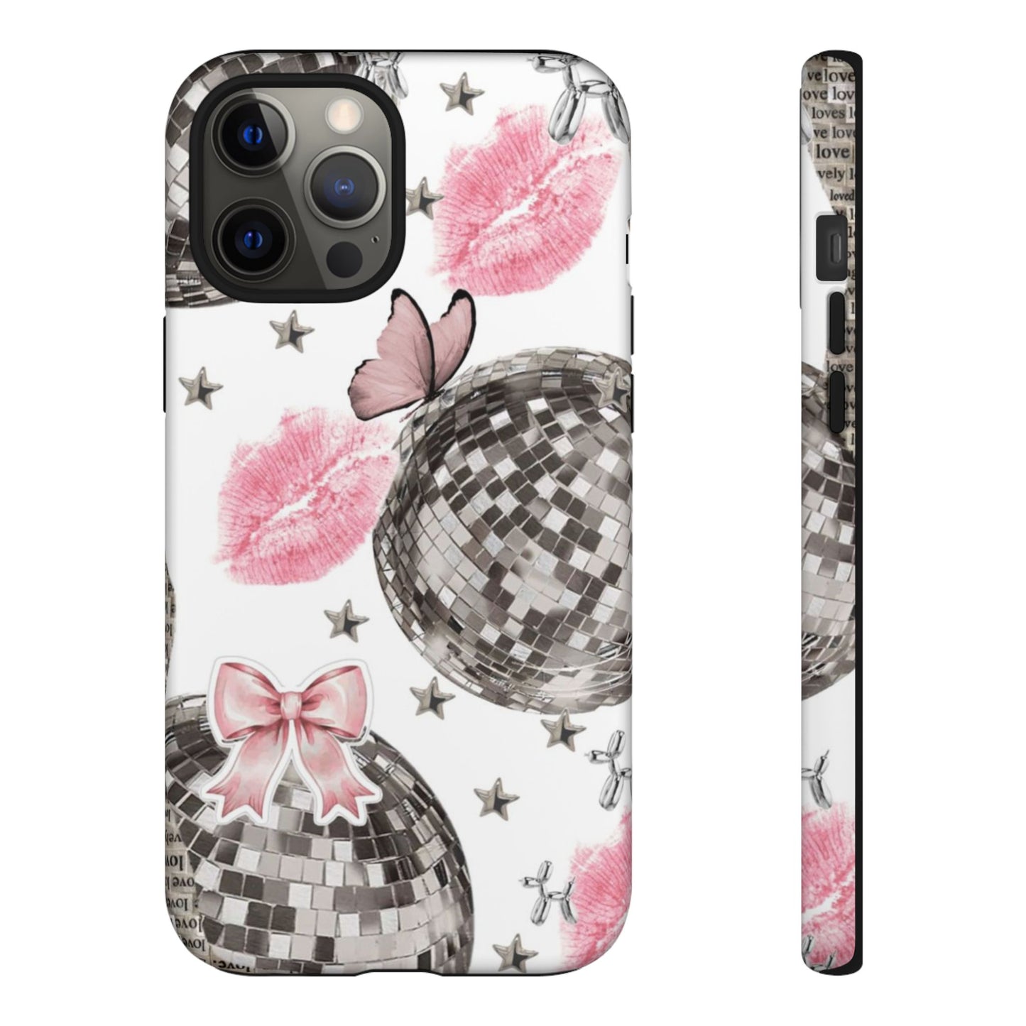 Disco Ball and Lip Marks Tough Phone Case