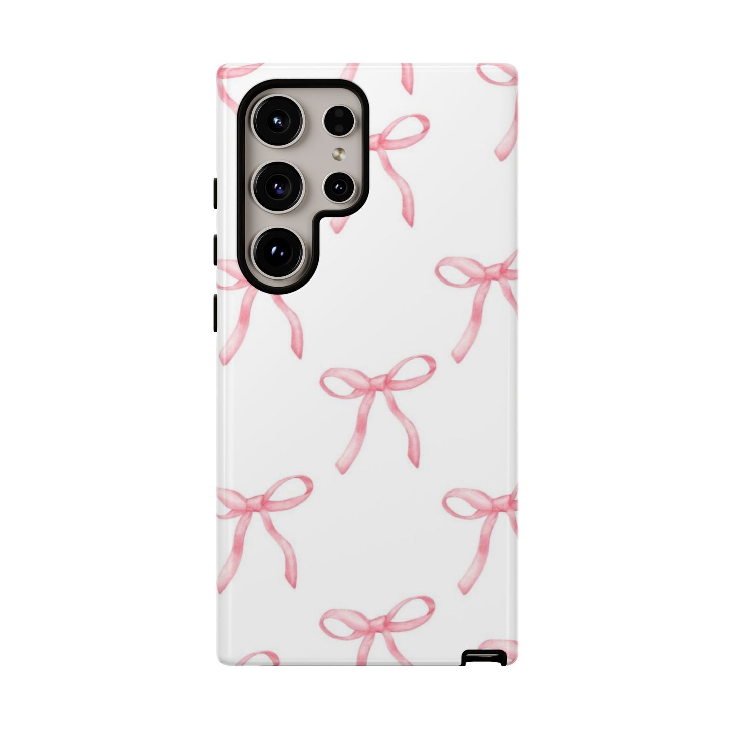 Pink Bows White Tough Phone Case