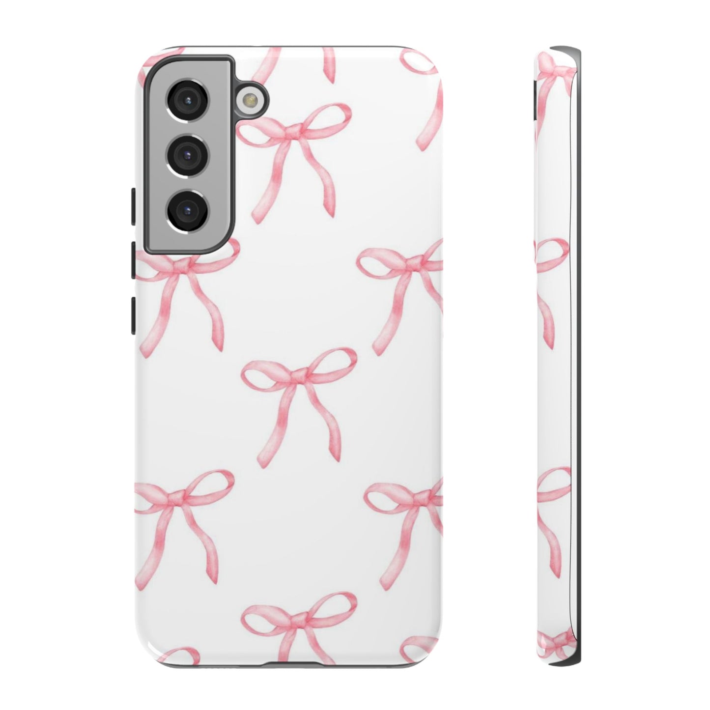 Pink Bows White Tough Phone Case