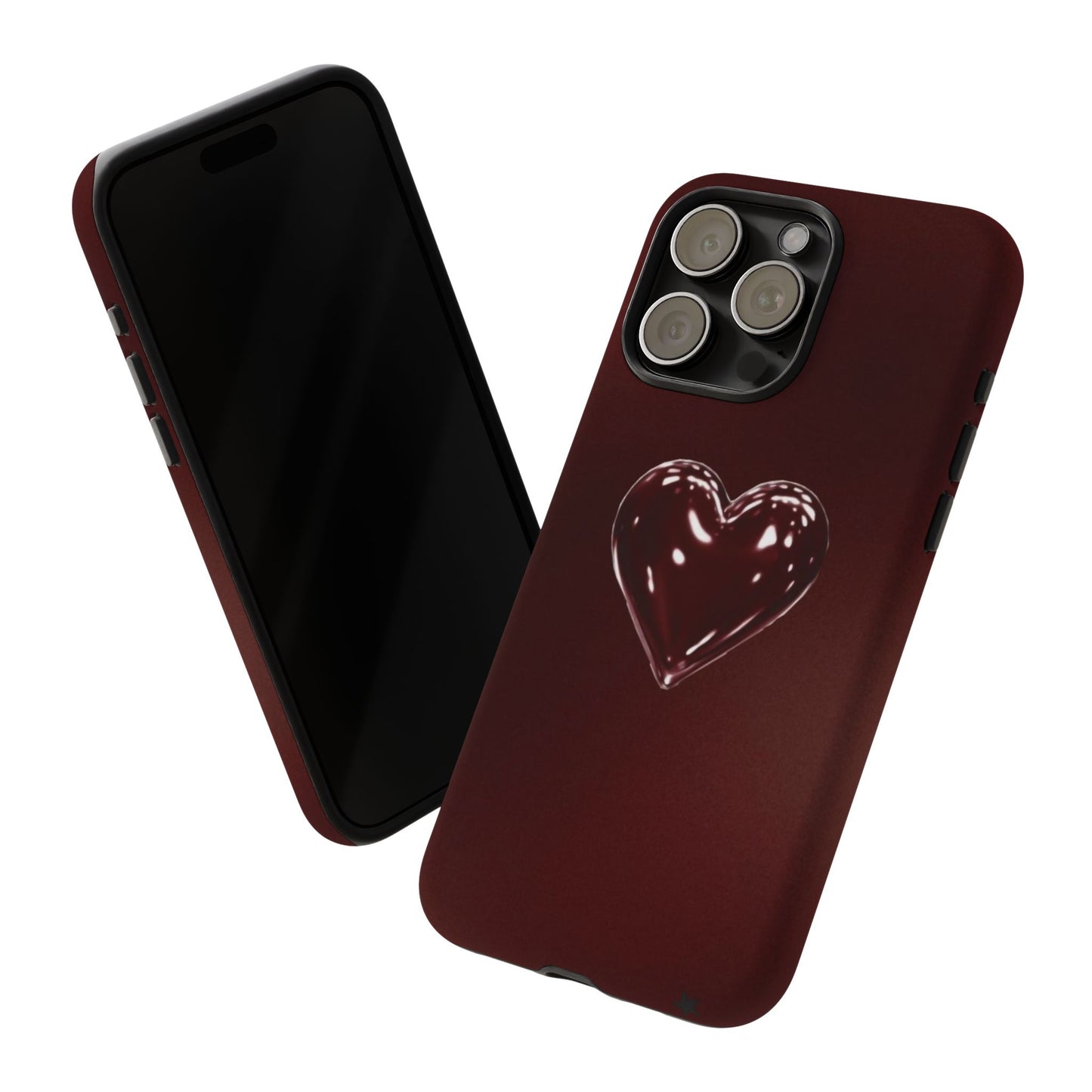 Dark Red Heart Tough Phone Case