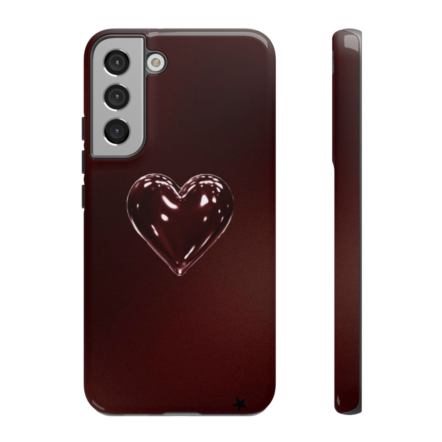 Dark Red Heart Tough Phone Case