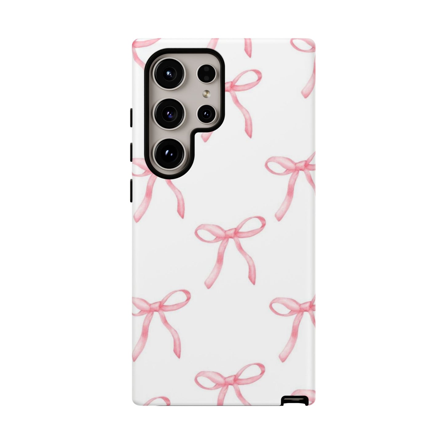 Pink Bows White Tough Phone Case