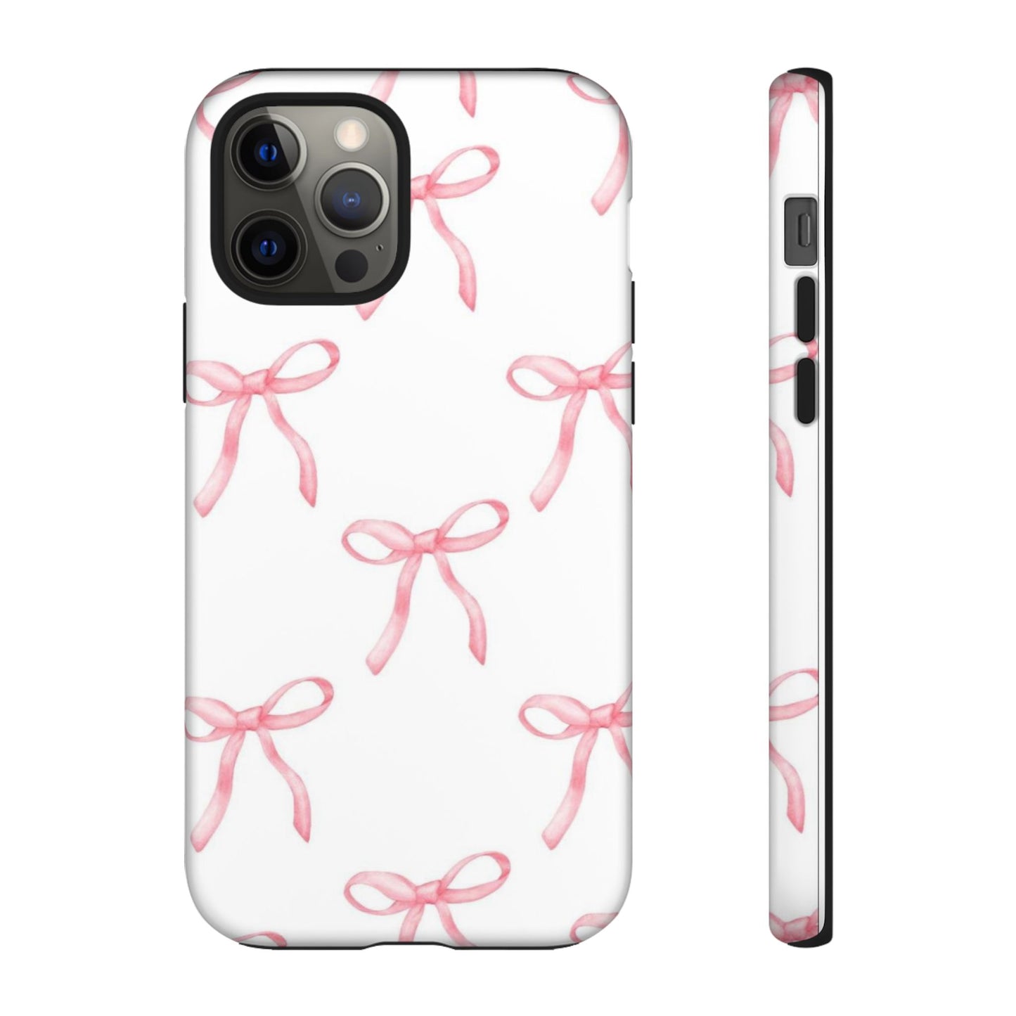 Pink Bows White Tough Phone Case