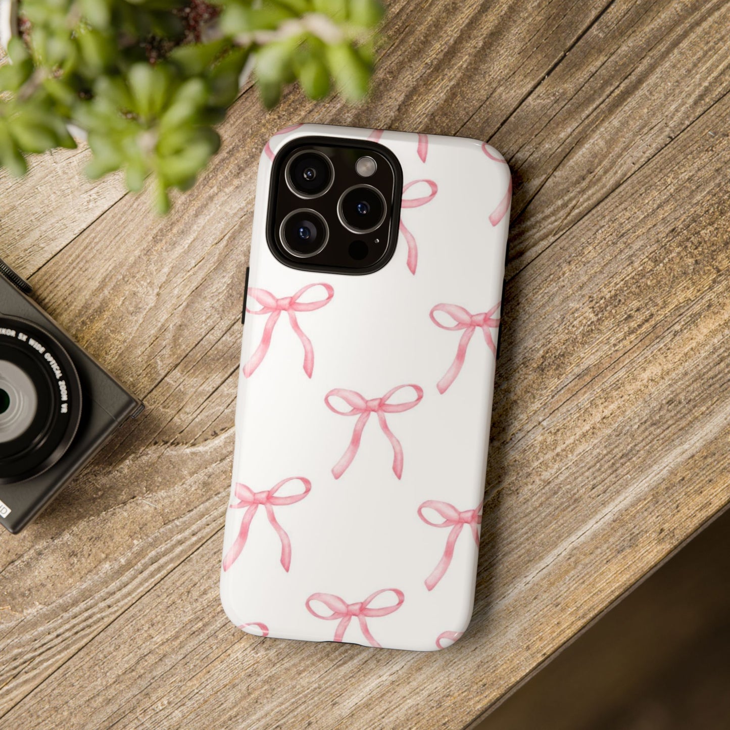 Pink Bows White Tough Phone Case