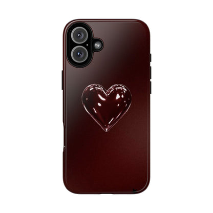 Dark Red Heart Tough Phone Case