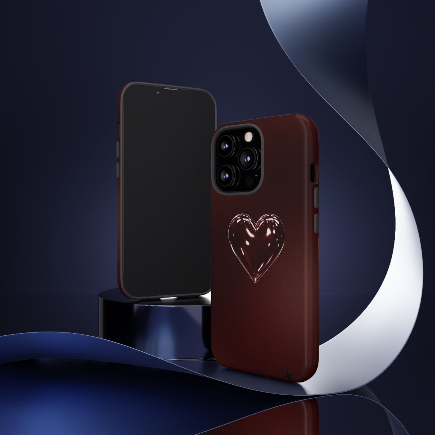 Dark Red Heart Tough Phone Case