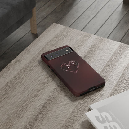 Dark Red Heart Tough Phone Case