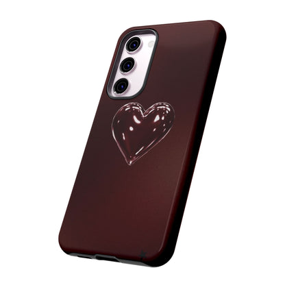 Dark Red Heart Tough Phone Case