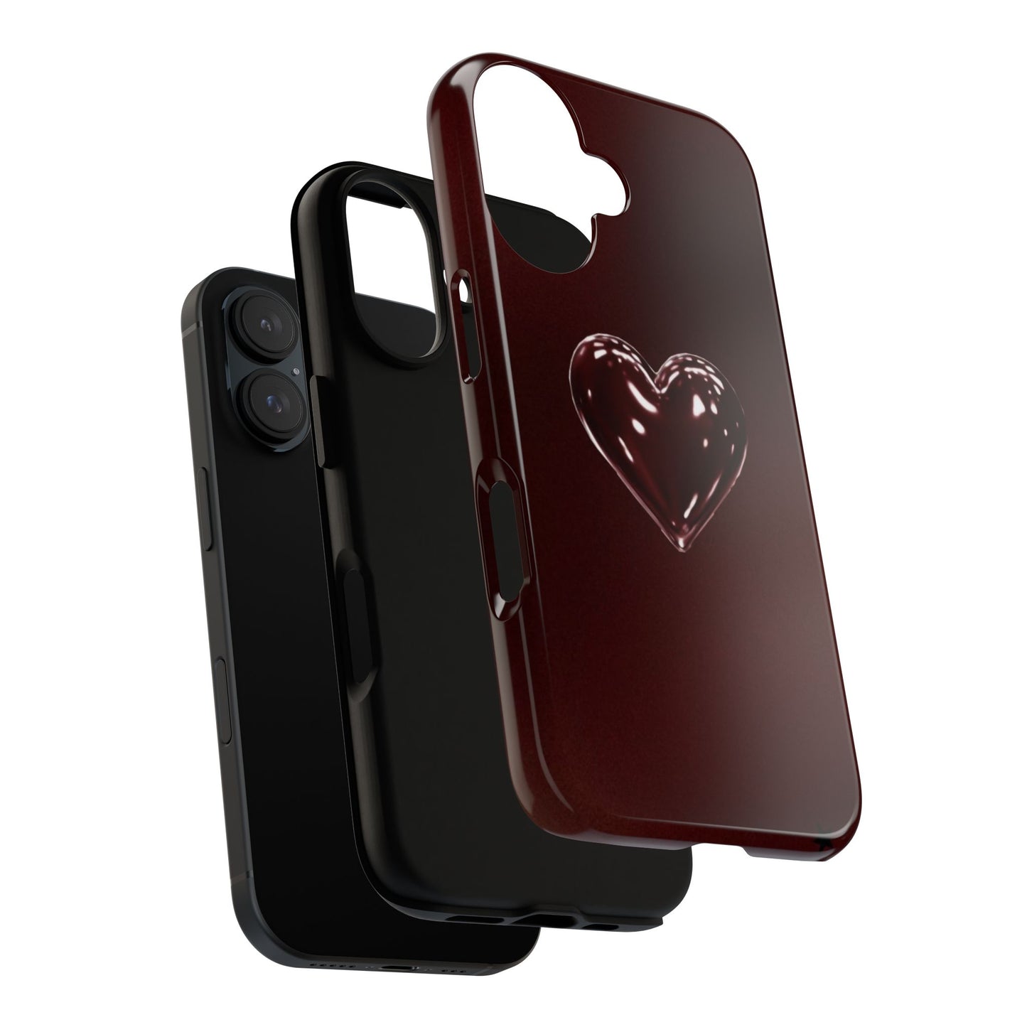 Dark Red Heart Tough Phone Case