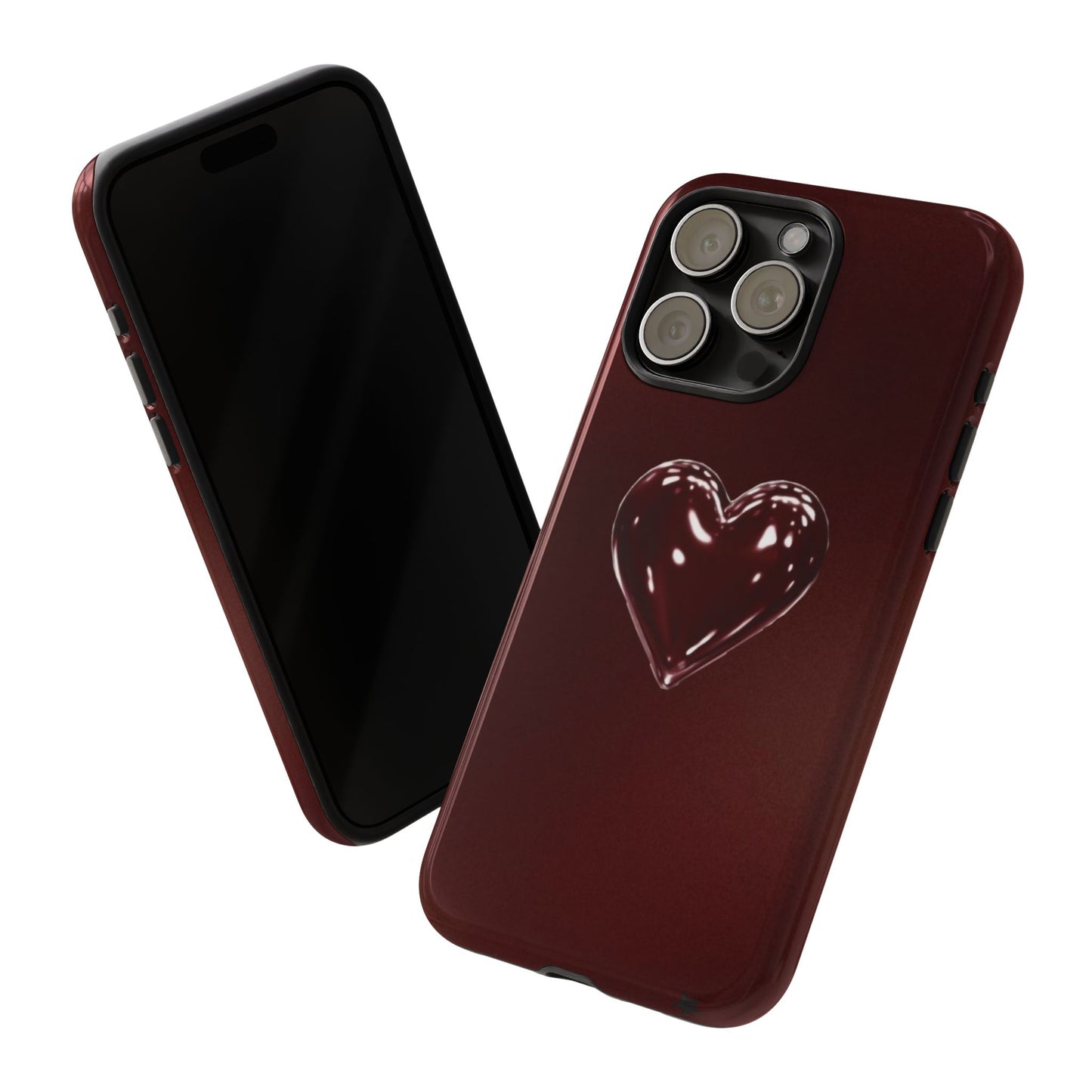 Dark Red Heart Tough Phone Case