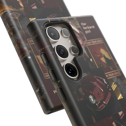 Dark Red and Black Aesthetic Tough Phone Case