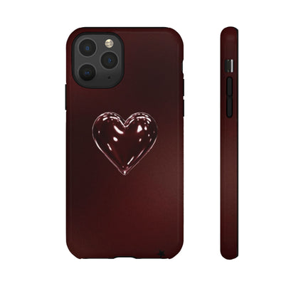 Dark Red Heart Tough Phone Case