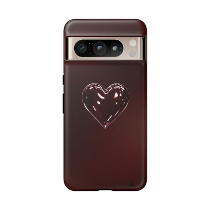 Dark Red Heart Tough Phone Case