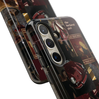 Dark Red and Black Aesthetic Tough Phone Case