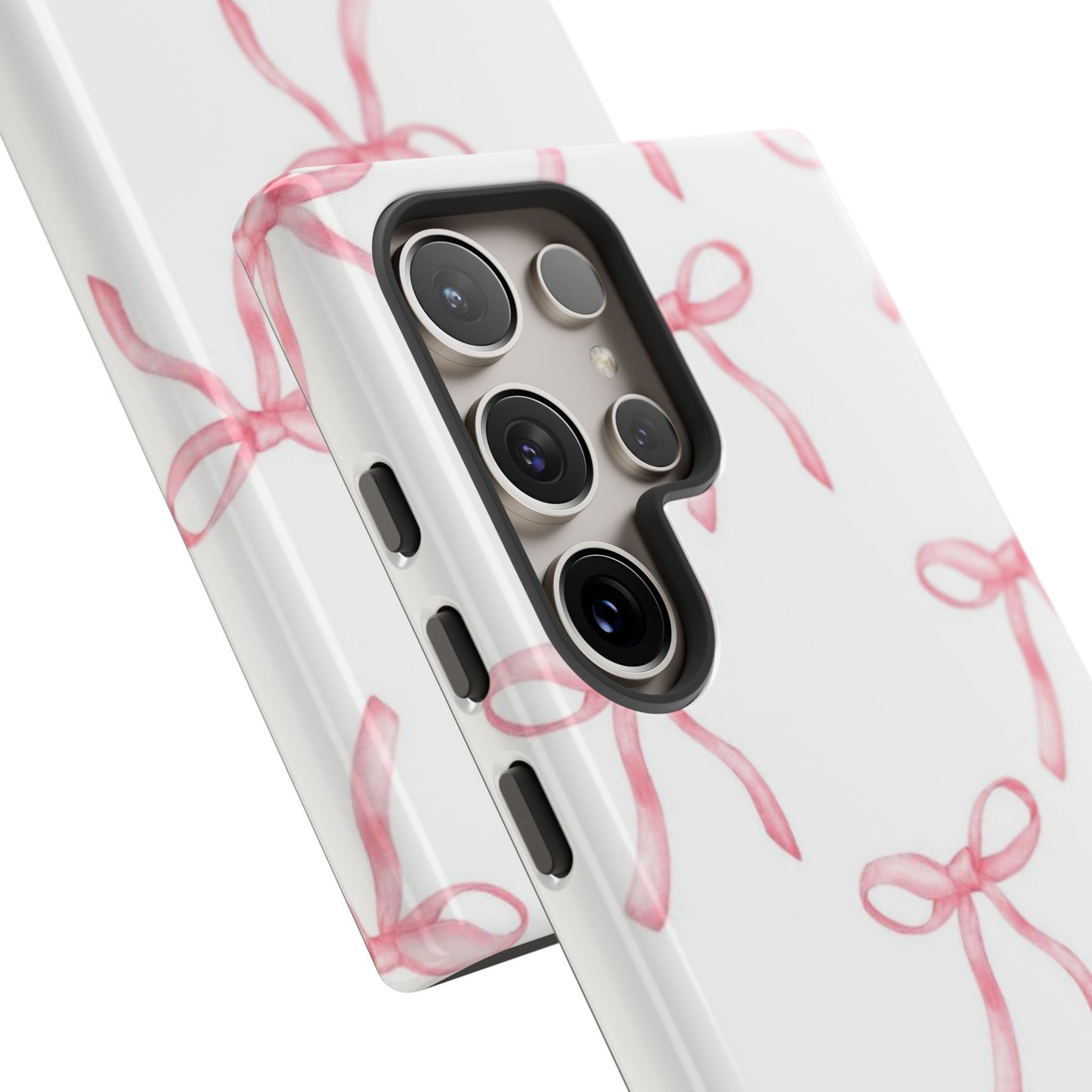 Pink Bows White Tough Phone Case