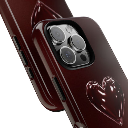 Dark Red Heart Tough Phone Case