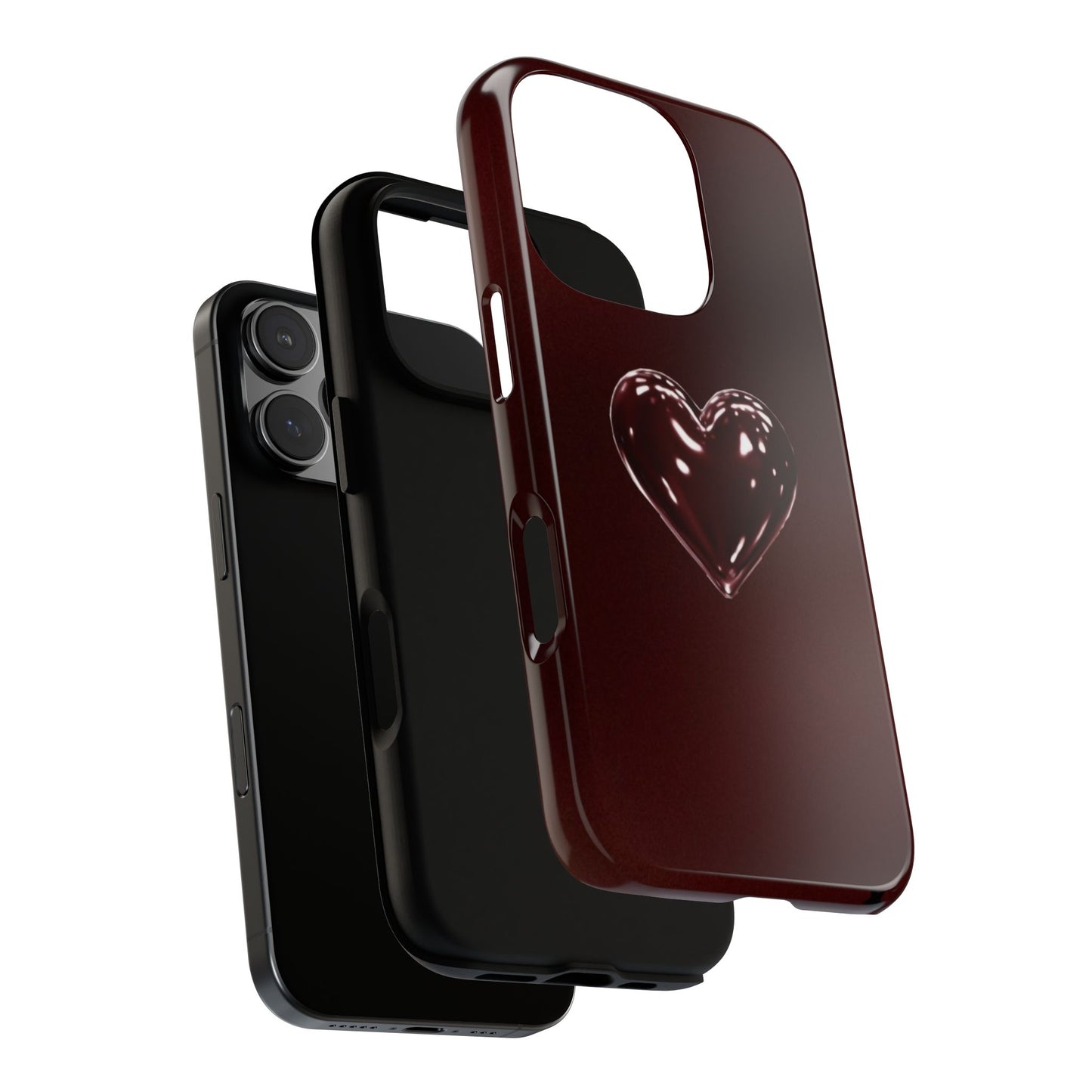 Dark Red Heart Tough Phone Case