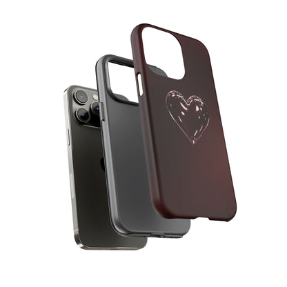 Dark Red Heart Tough Phone Case