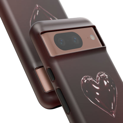 Dark Red Heart Tough Phone Case