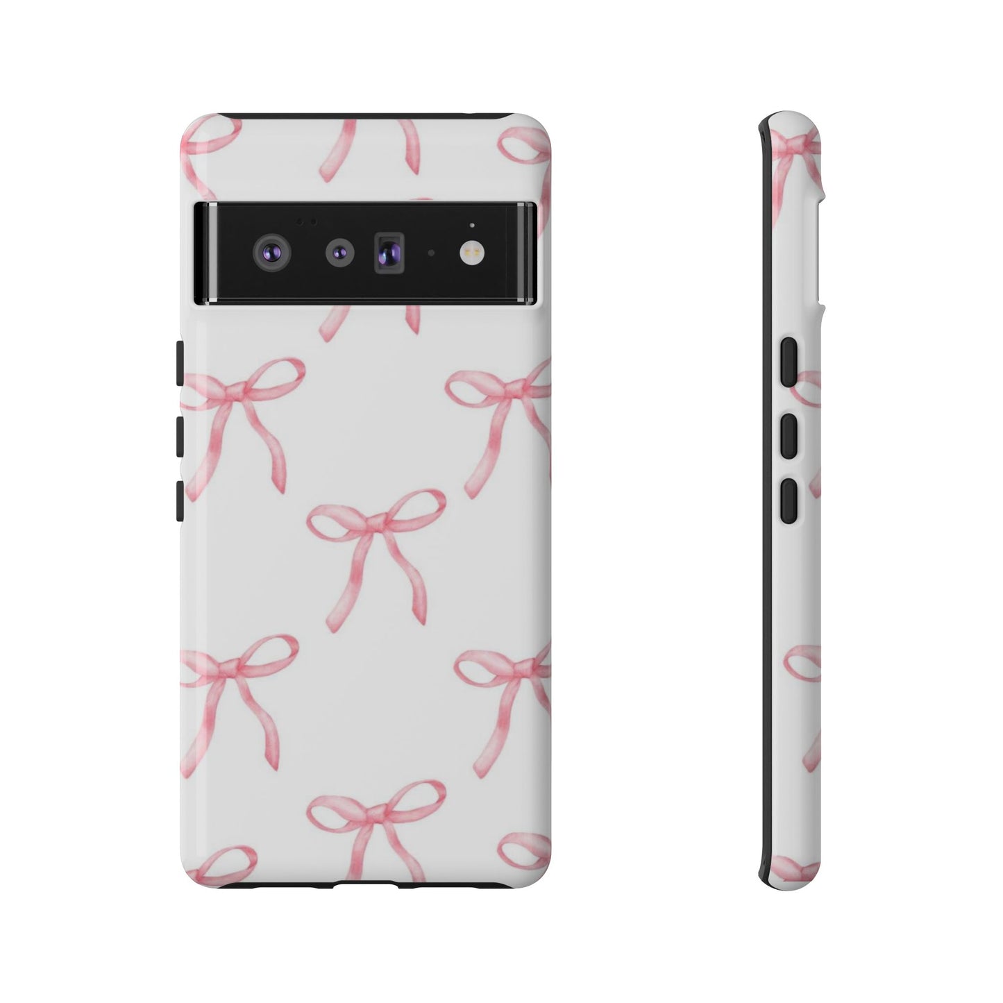 Pink Bows White Tough Phone Case