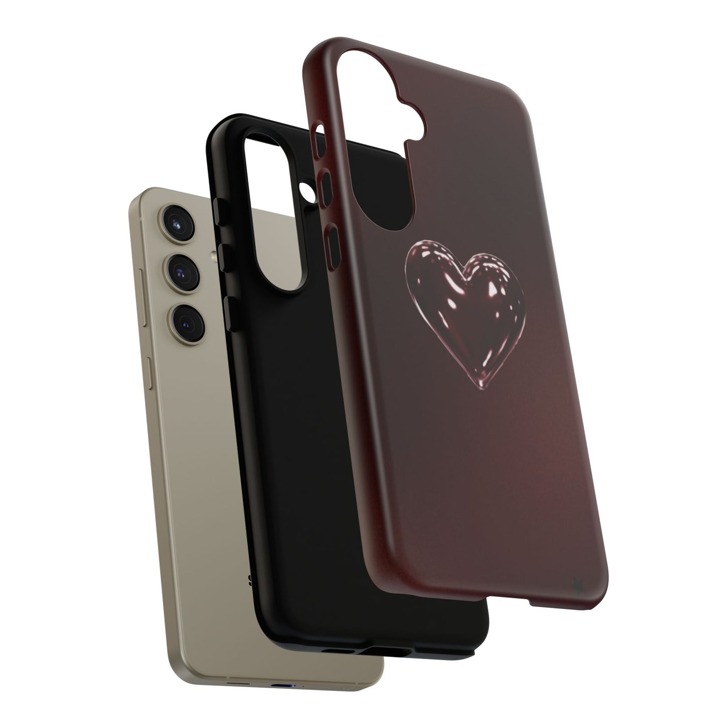 Dark Red Heart Tough Phone Case