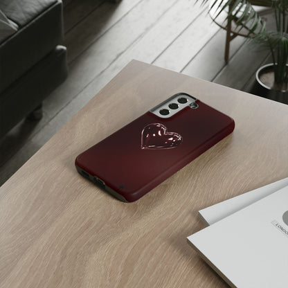 Dark Red Heart Tough Phone Case