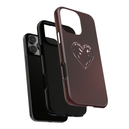 Dark Red Heart Tough Phone Case