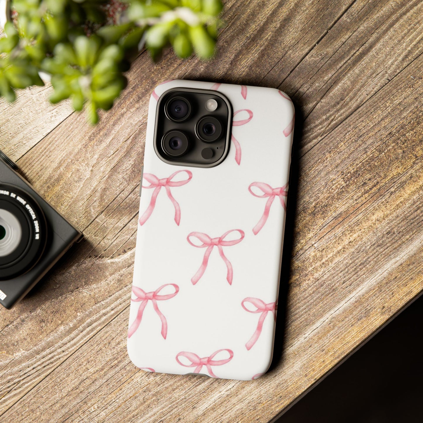 Pink Bows White Tough Phone Case