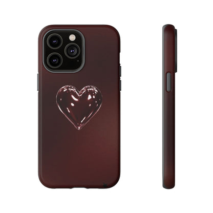 Dark Red Heart Tough Phone Case