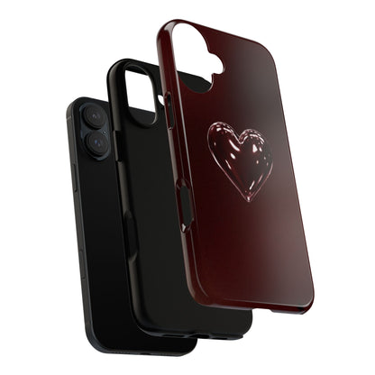 Dark Red Heart Tough Phone Case