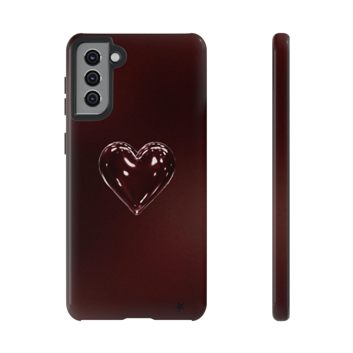 Dark Red Heart Tough Phone Case