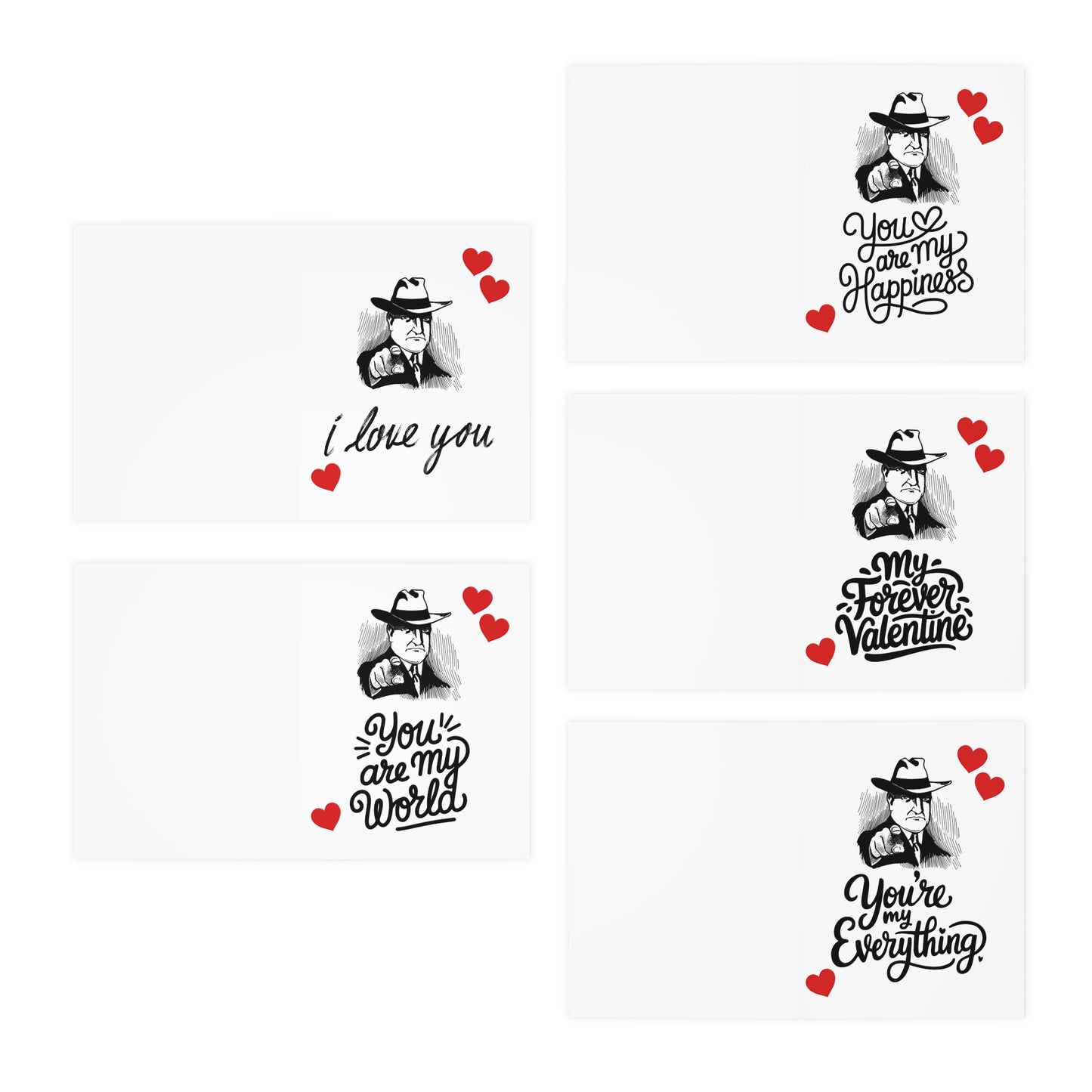 Detective Guy Valentine's Day Cards (5-Pack)