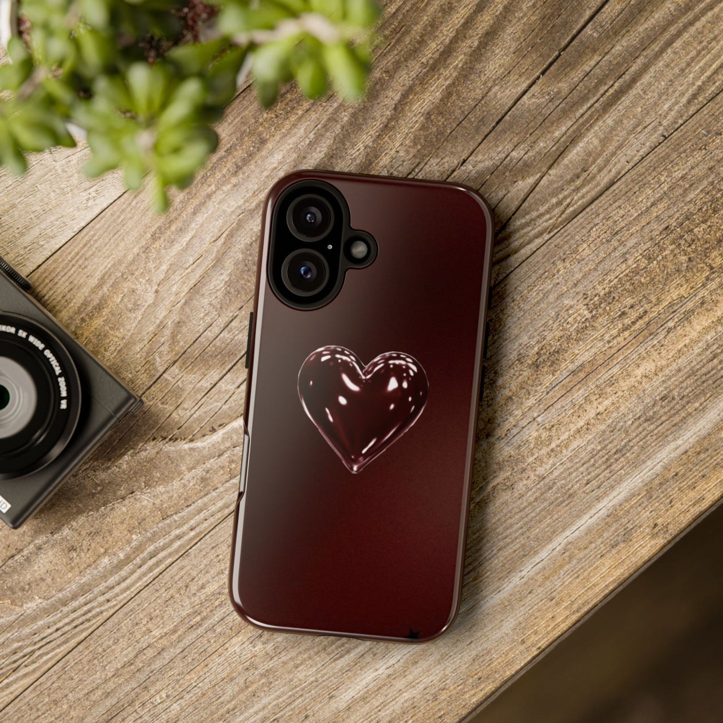 Dark Red Heart Tough Phone Case