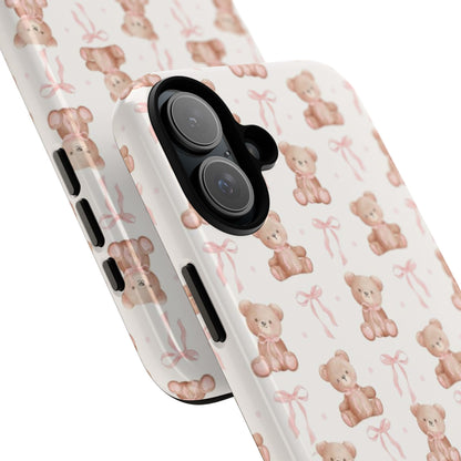 Teddie Bears and Bows Tough Phone Case