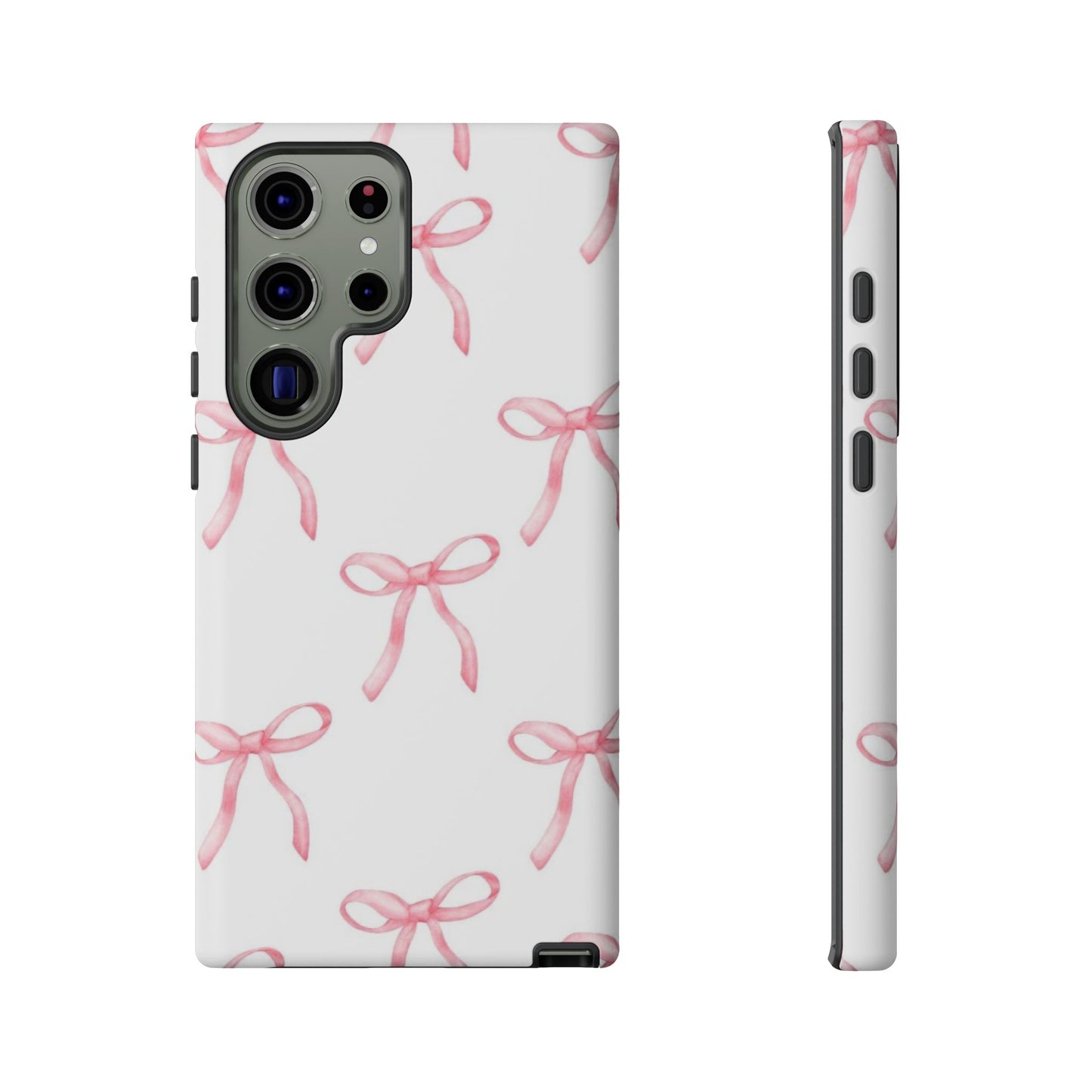 Pink Bows White Tough Phone Case