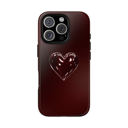 Dark Red Heart Tough Phone Case