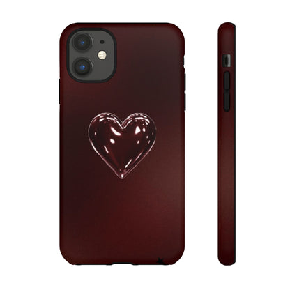 Dark Red Heart Tough Phone Case