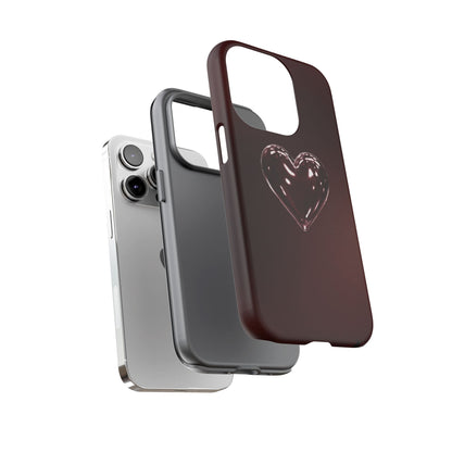 Dark Red Heart Tough Phone Case