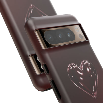 Dark Red Heart Tough Phone Case