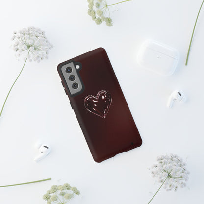 Dark Red Heart Tough Phone Case