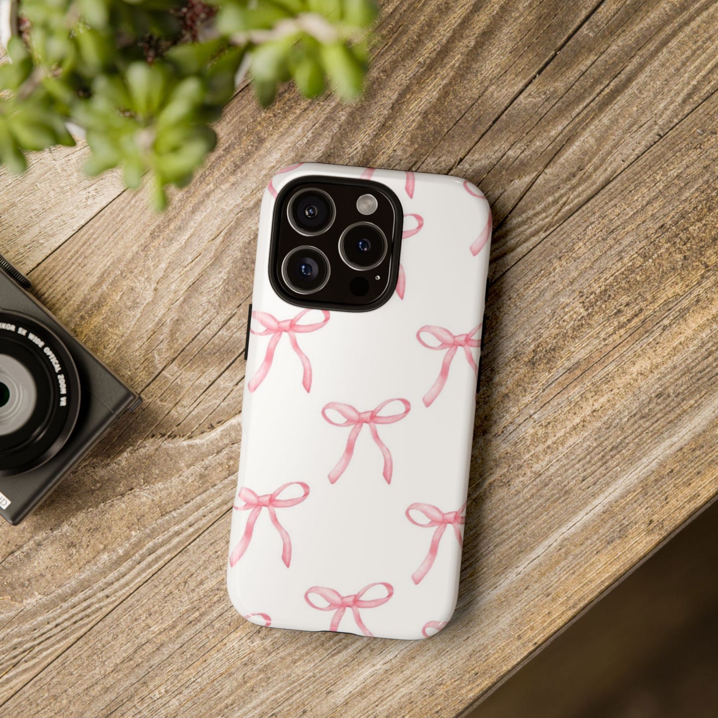 Pink Bows White Tough Phone Case