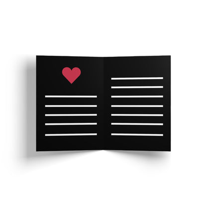 Black and White Valentines Day Card