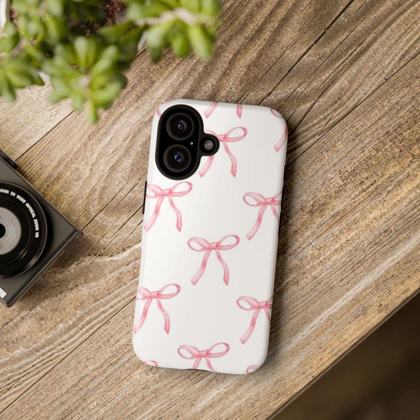 Pink Bows White Tough Phone Case